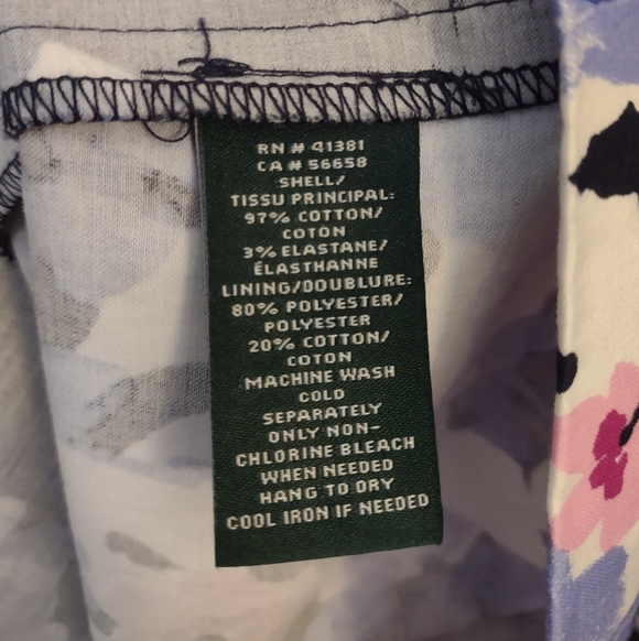 Lauren Ralph Lauren Blue Floral Watercolor Fit & Flare Pocket Dress - Size 6 - Picture 13 of 13